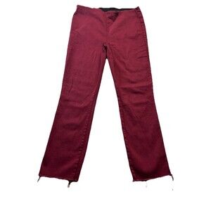 Frank & Eileen Pants Womens 31 Derry Illusion Pull-On Cranberry Red Quiet Luxury